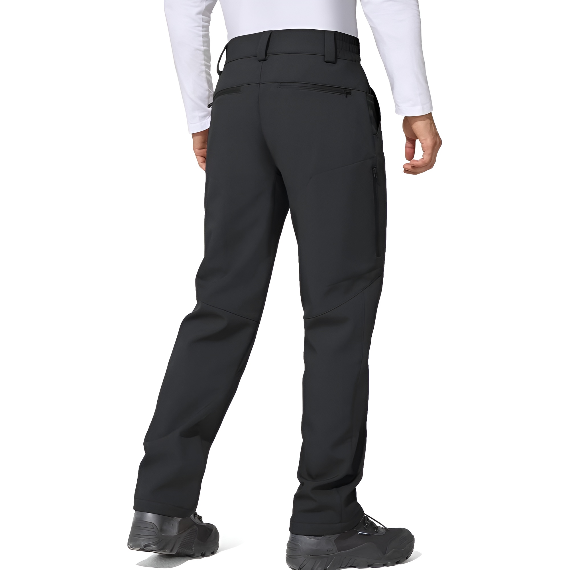 Windproof Ski Pants With Softshell Fabric And Stretch Fit For Men