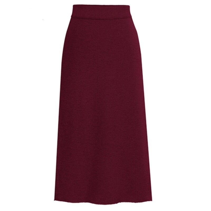Vintage Pencil Skirt With Slit For Women-Legletic