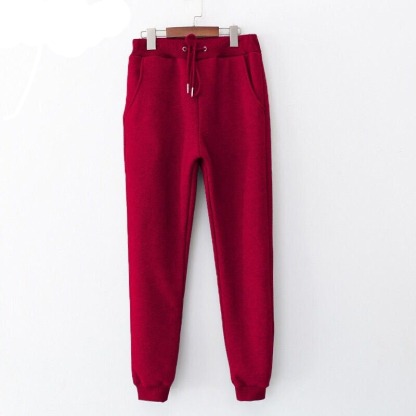 Thick Warm Winter Loose High Waist Sweatpants-Legletic