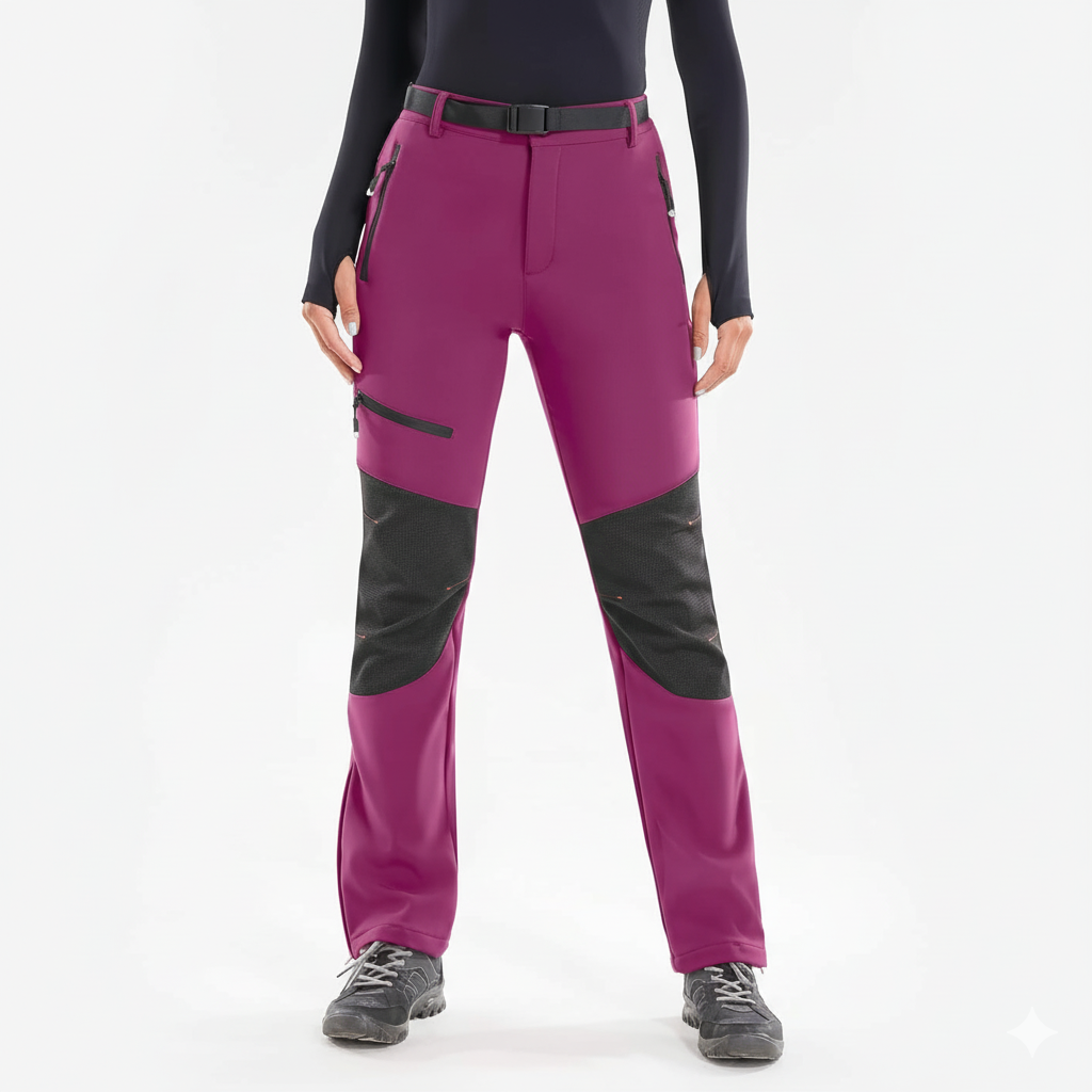 Winter Hiking Pants for Women with Insulated Waterproof Softshell Design