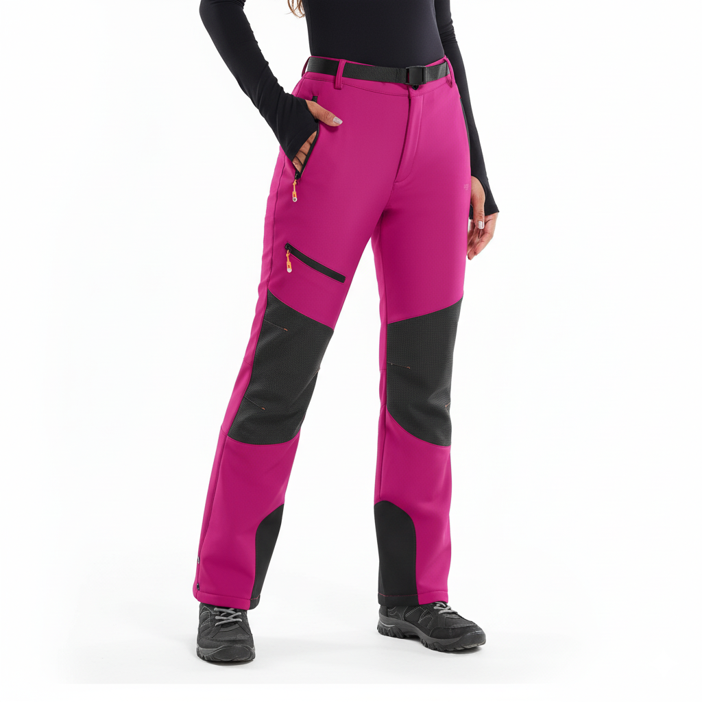 Winter Softshell Ski Pants For Women With Warm Insulation