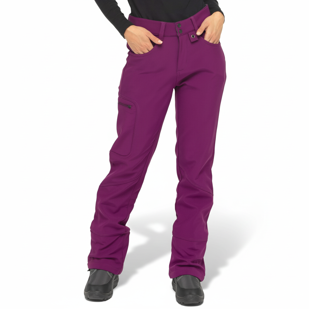 Women Fleece Lined Softshell Winter Pants