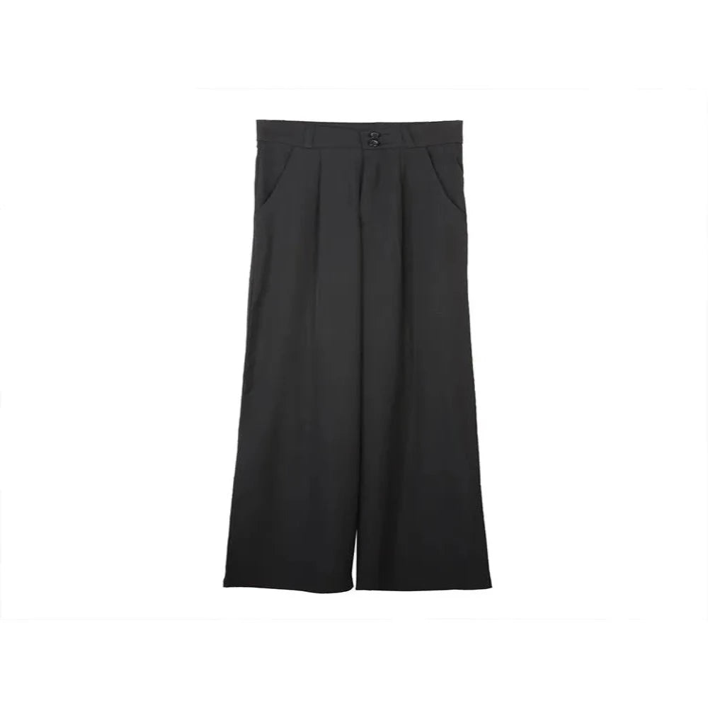 Thin Fabric Classics Straight High Waist Pants-Legletic