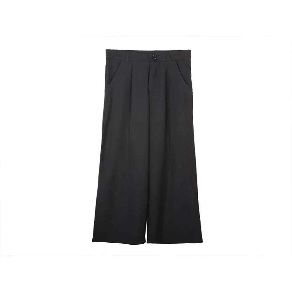 Thin Fabric Classics Straight High Waist Pants-Legletic