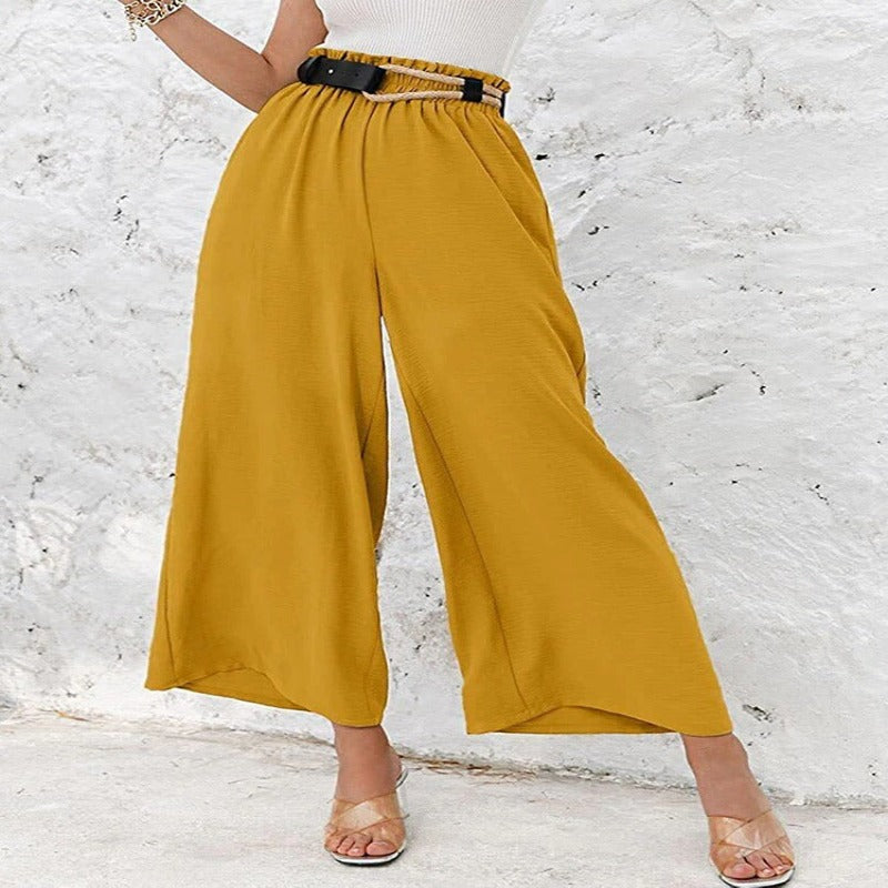 Summer High Waisted Wide Linen Pants For Women-Legletic
