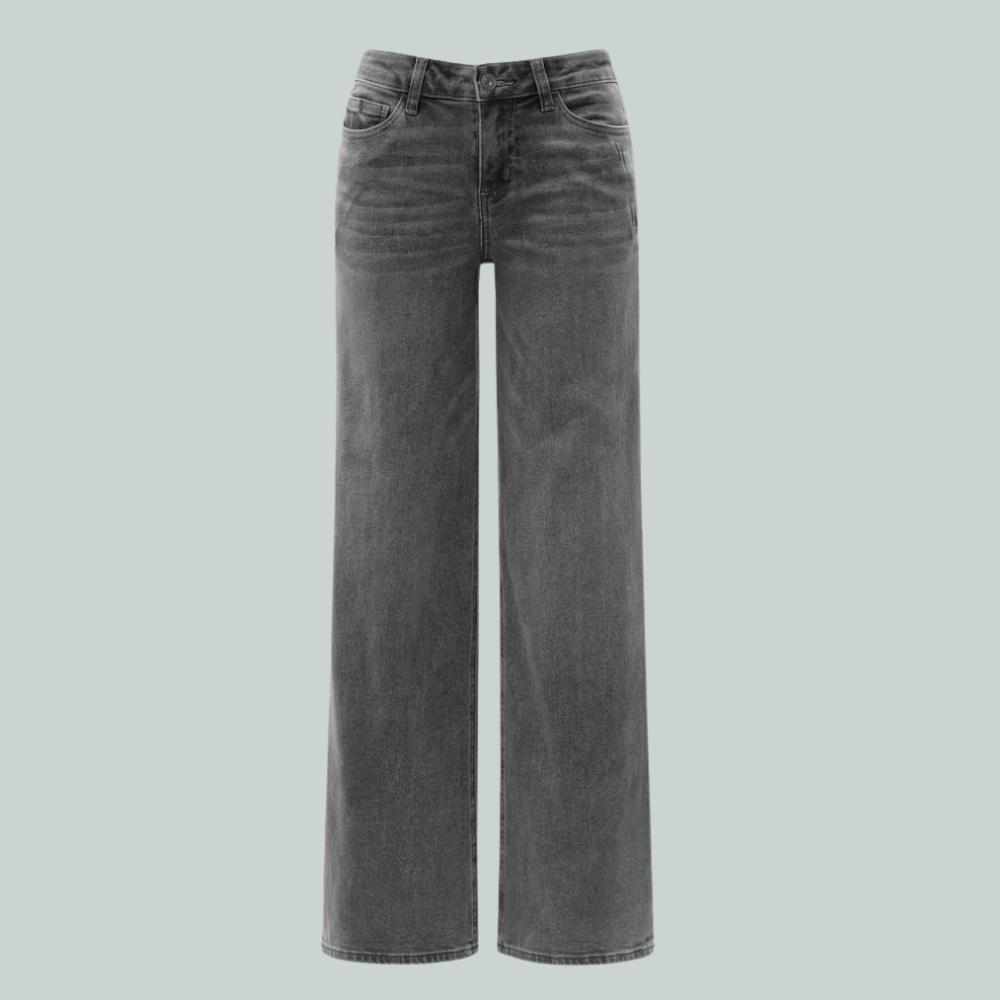 Loose Wide Fit Mid Rise Baggy Jeans For Women