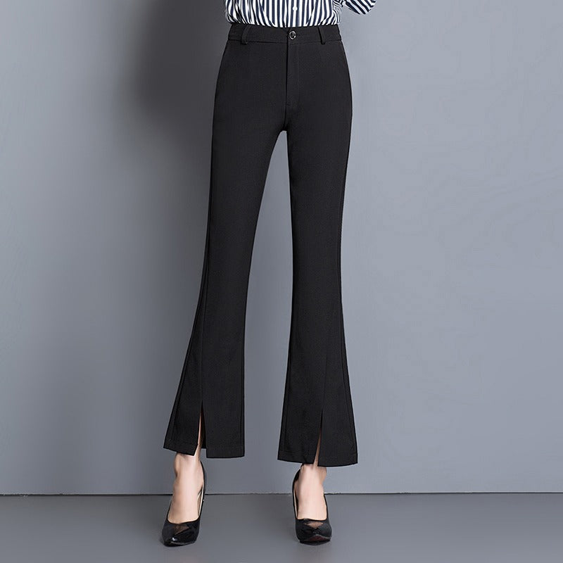 Baggy Office Wear Straight Pants-Legletic