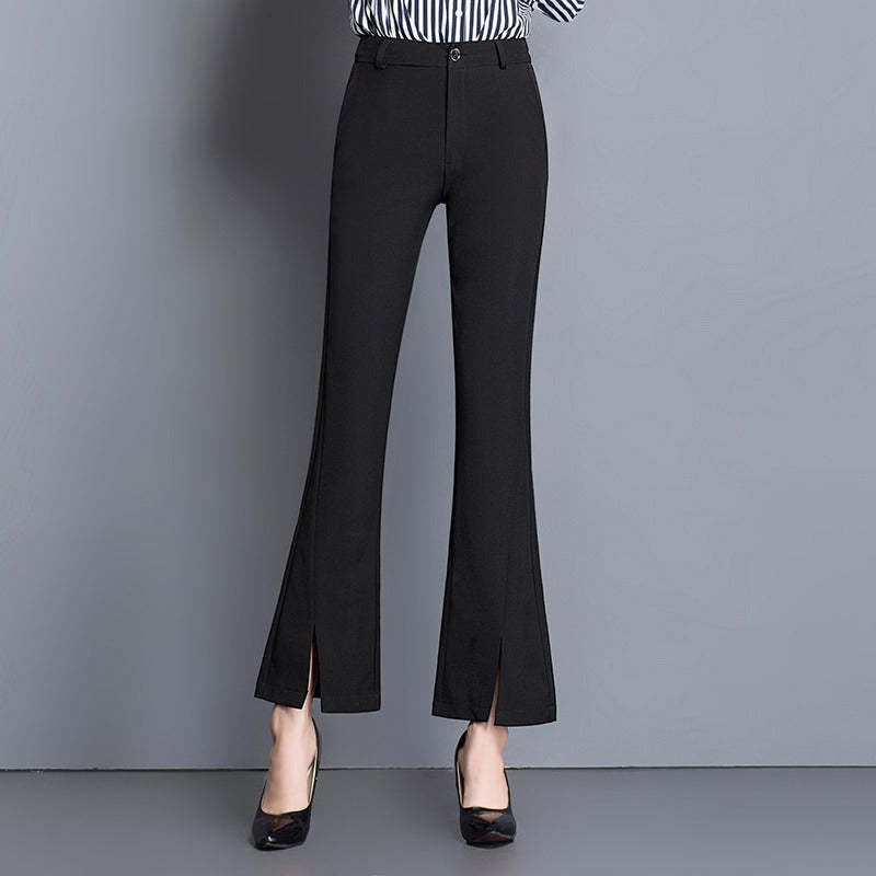 Baggy Office Wear Straight Pants-Legletic