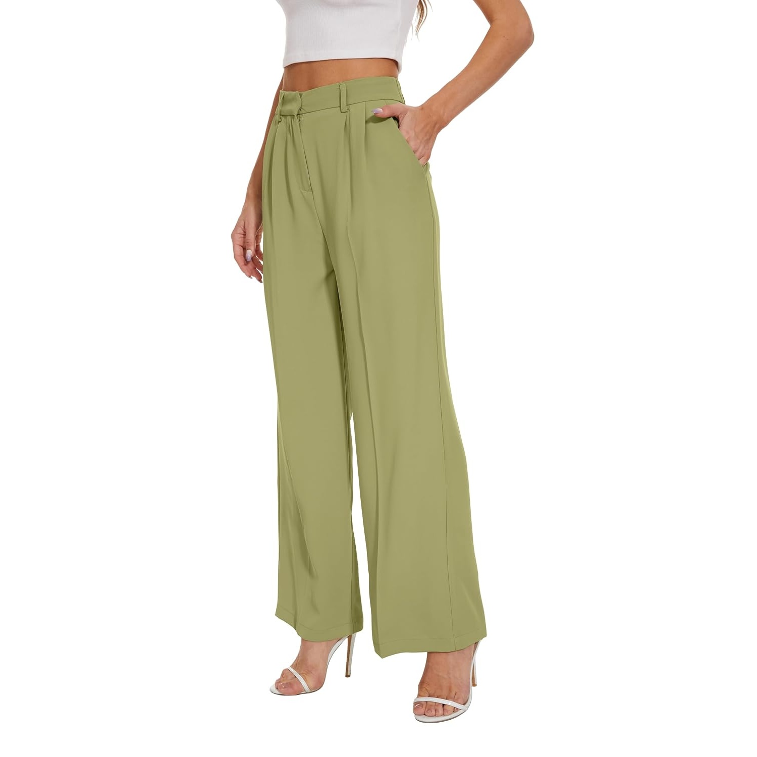 Stretchy Loose Casual Pants With Elastic Waistband For Women