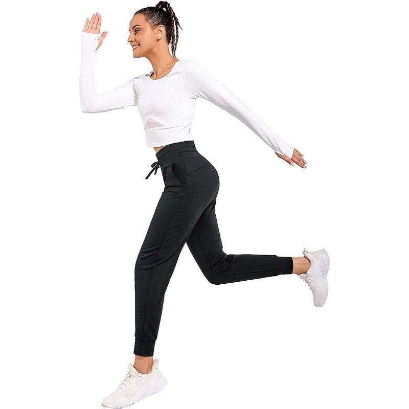 Women's Fleece Lined Pants Water Resistant Thermal Joggers Winter Running Hiking Sweatpants Snow Pants Pockets-Legletic