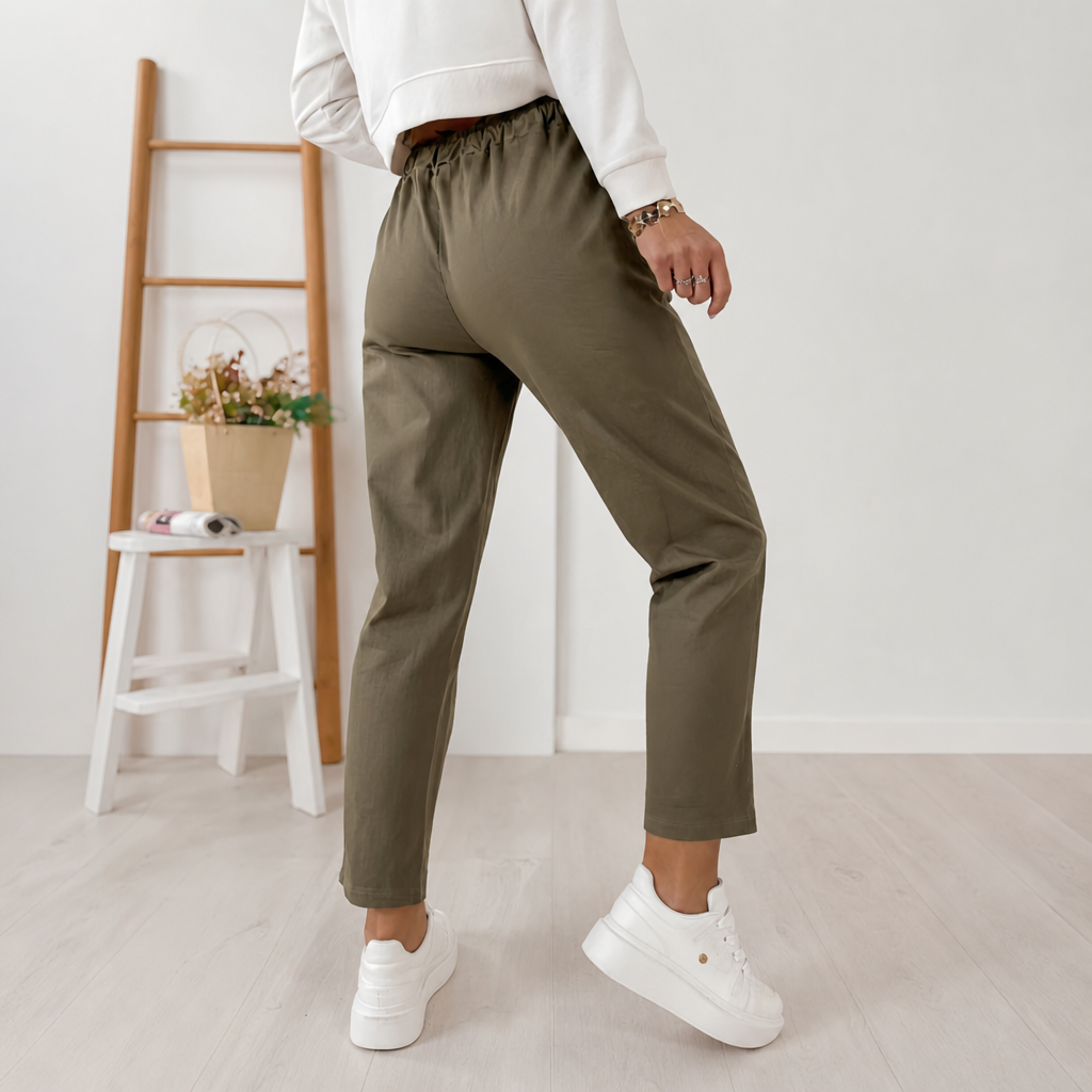 Casual Drawstring Tapered Lounge Pants for Women