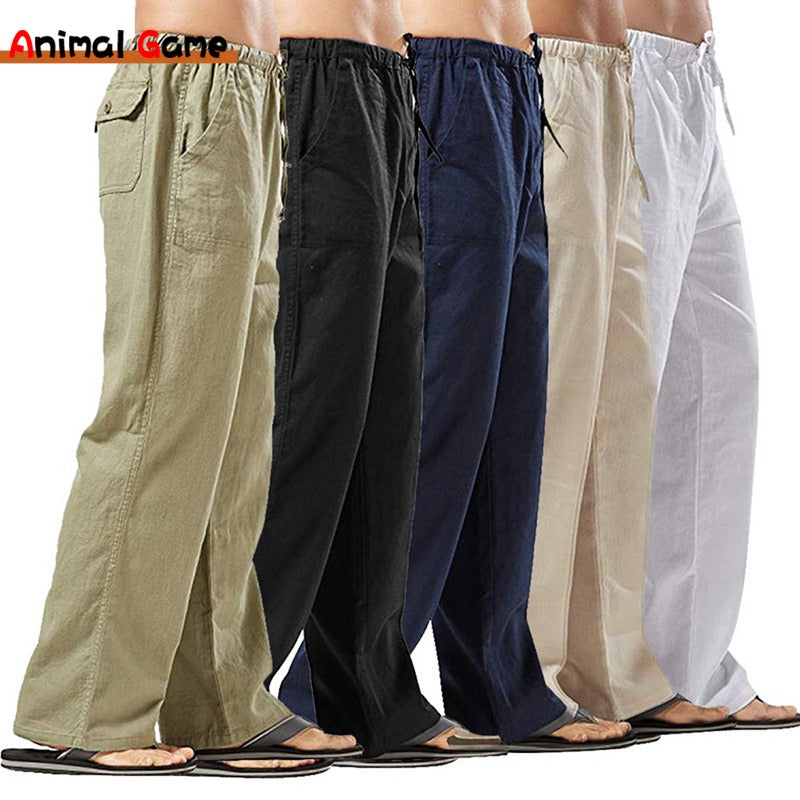 Linen Wide Oversize Streetwear Casual Pants-Legletic