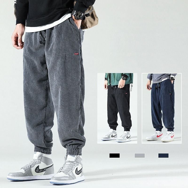 Casual Corduroy Fleece Sweatpants For Men-Legletic