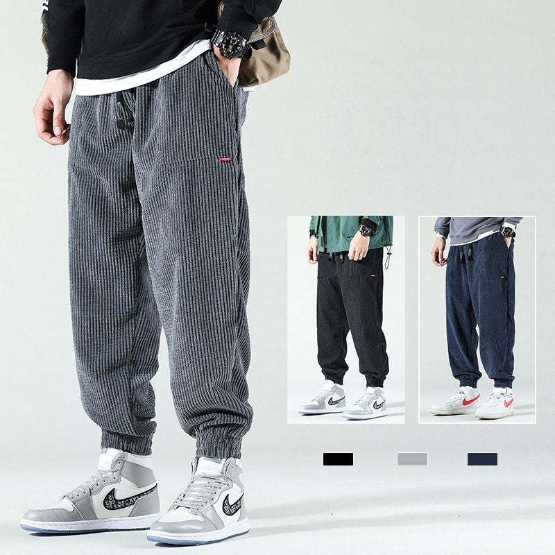 Casual Corduroy Fleece Sweatpants For Men-Legletic