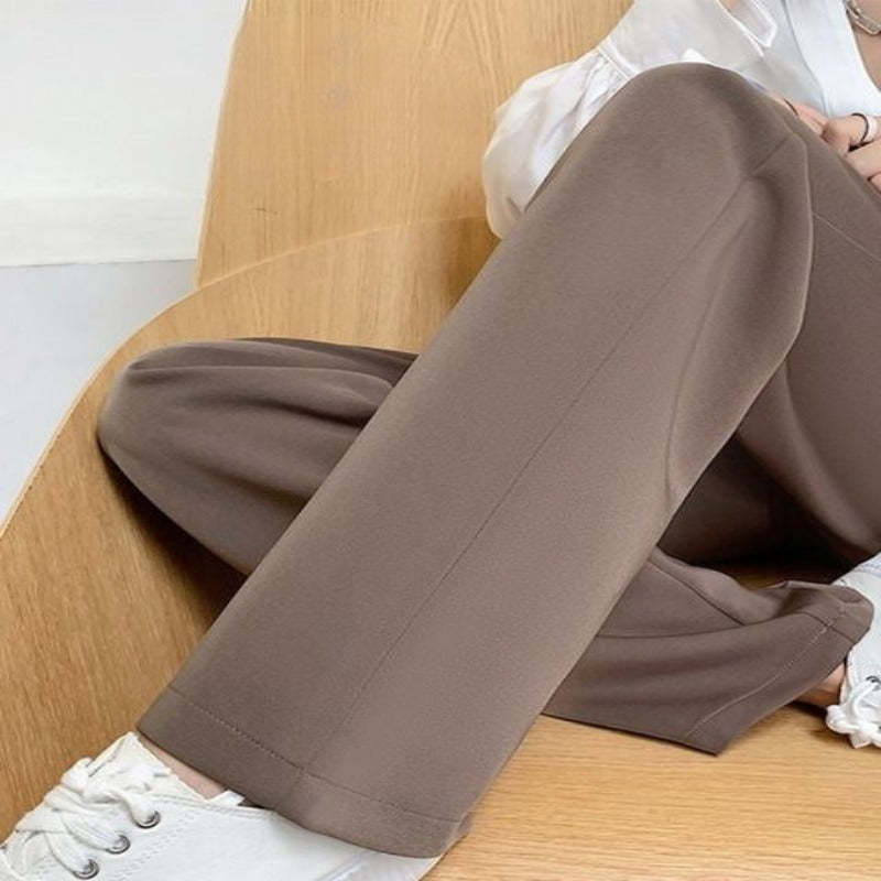 Casual High Waist Loose Fit Wide Leg Pants For Women-Legletic