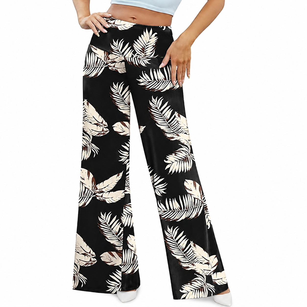 Casual Wide Flowy Loose Fit Pants For Women