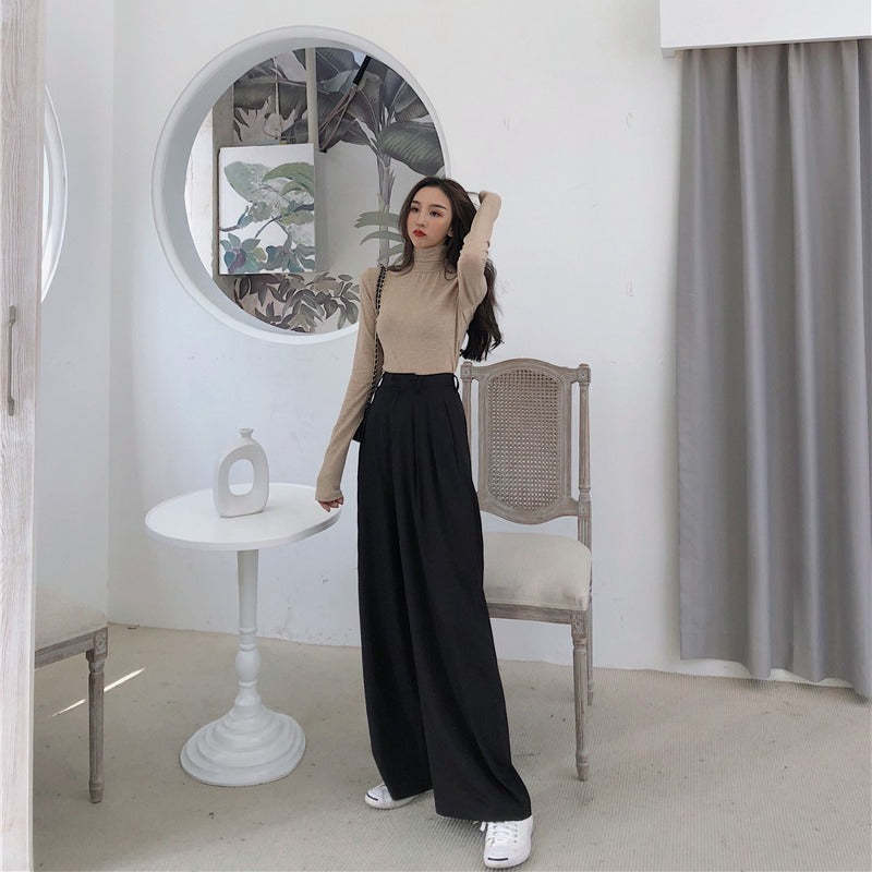 Female Solid Wide Leg Pants-Legletic