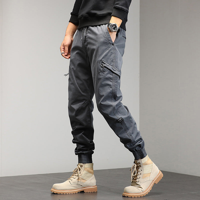 Retro Multi-Pocket Casual Pants-Legletic