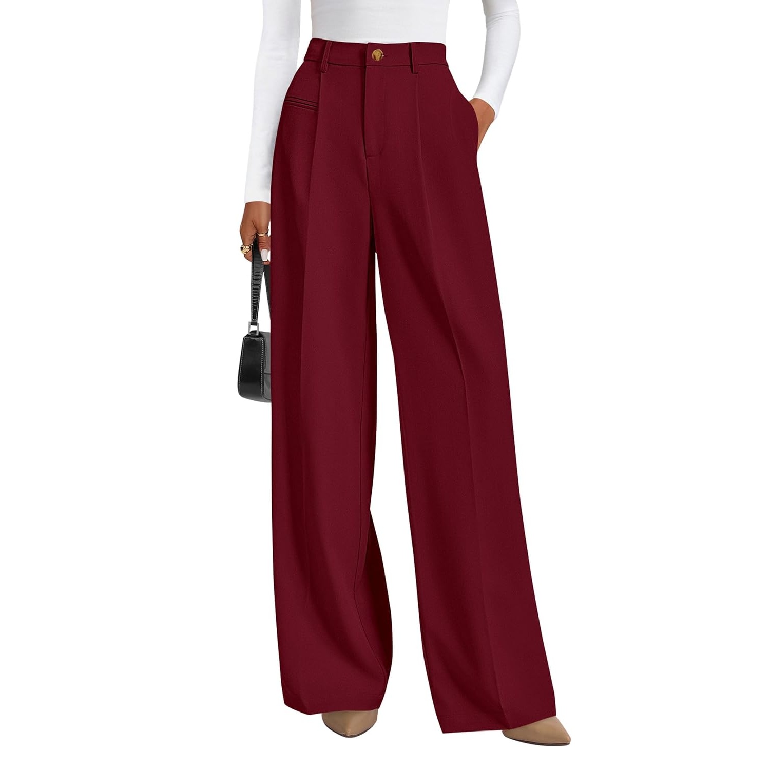Solid Flowy WIde Palazzo Pants For Women