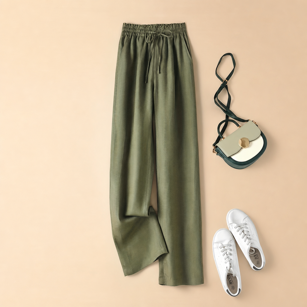 Versatile Artistic Pants With Drawstring For Women