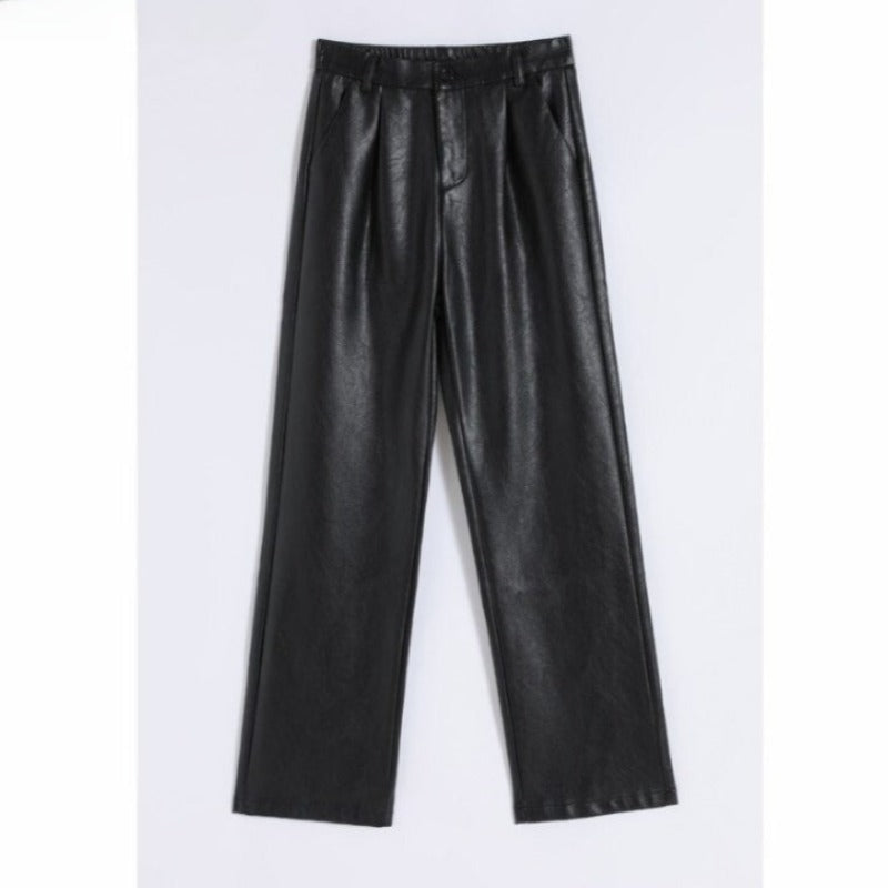 Women's Loose PU Leather Pants-Legletic