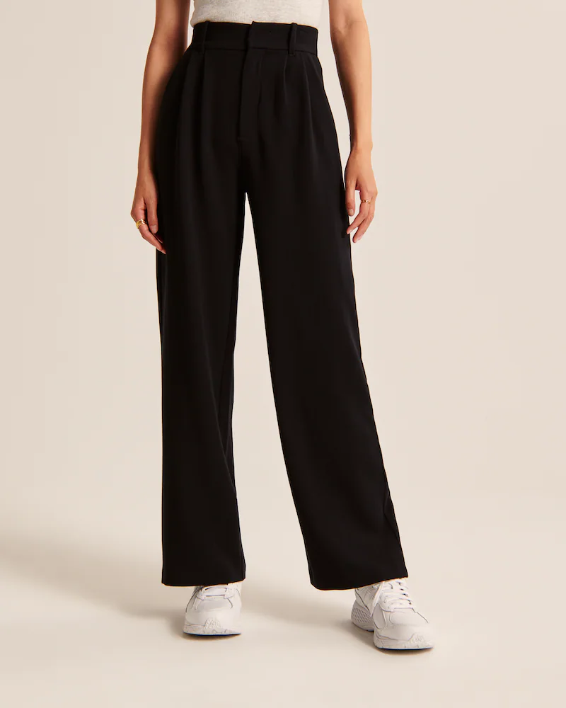 High Waist Tailored Wide Leg Pants-Legletic