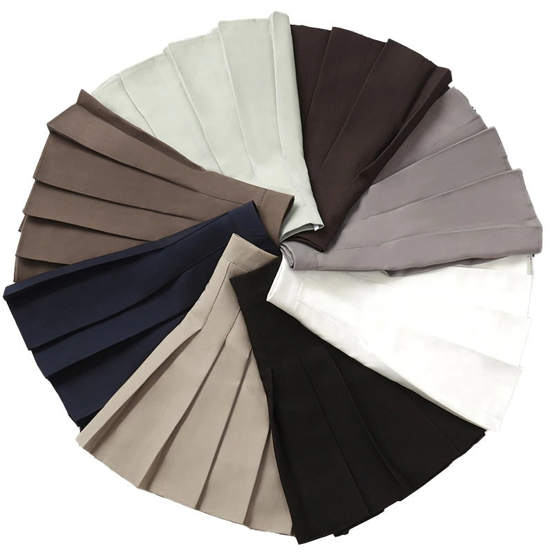 High Waist Mini Pleated Skirt-Legletic