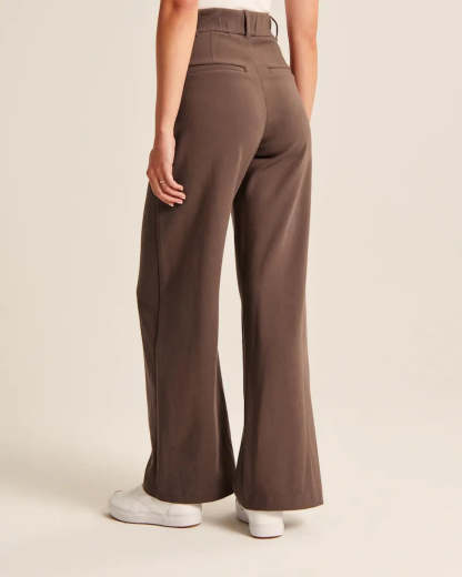 Summer 2025 Icy Tailored Crepe Wide-Leg Pants