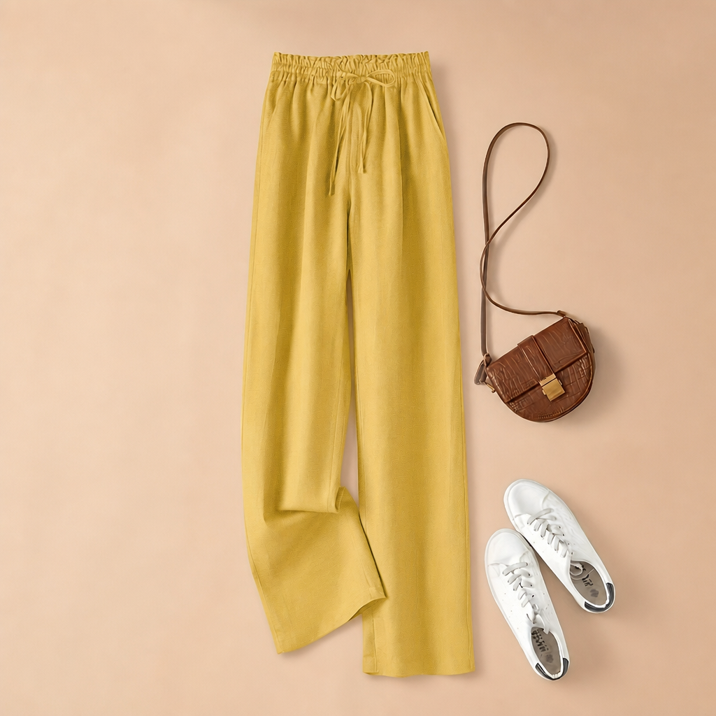 Versatile Artistic Pants With Drawstring For Women