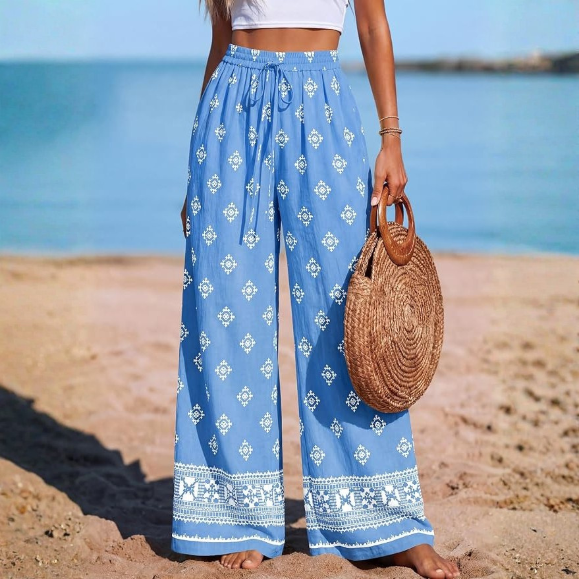 Casual Lounge Wide Loose Palazzo Fit Pants For Women