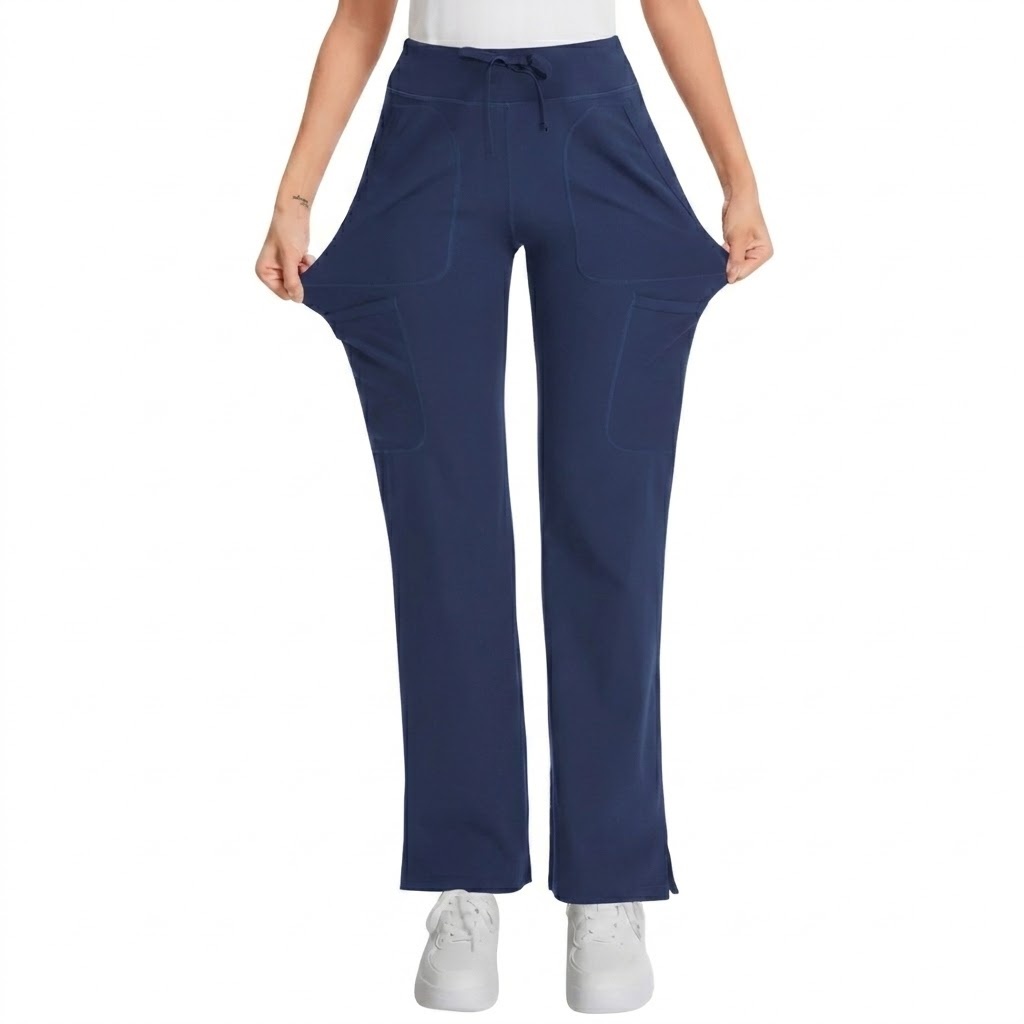 Mid Rise Yoga Pants With 5 Pockets For Women