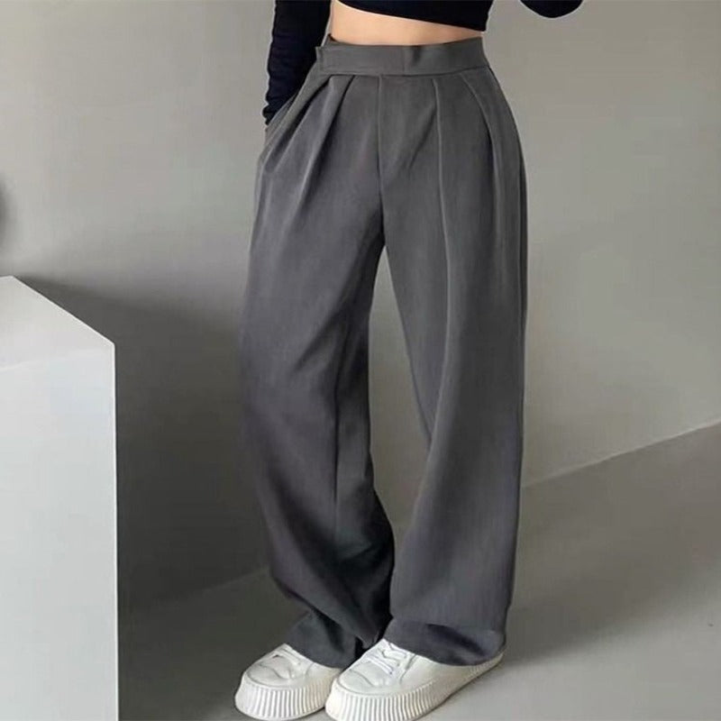 Women Wide Leg Classic Suit Pants-Legletic