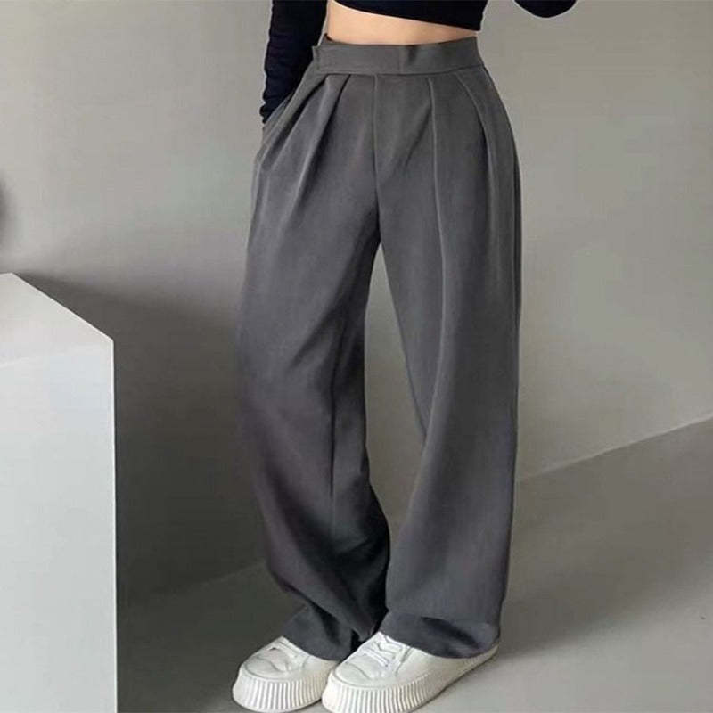 Women Wide Leg Classic Suit Pants-Legletic
