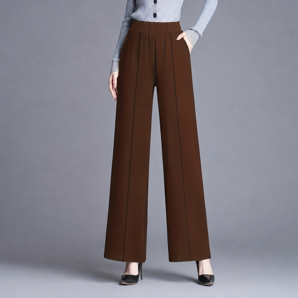 High Slant Pants With Pocket For Women