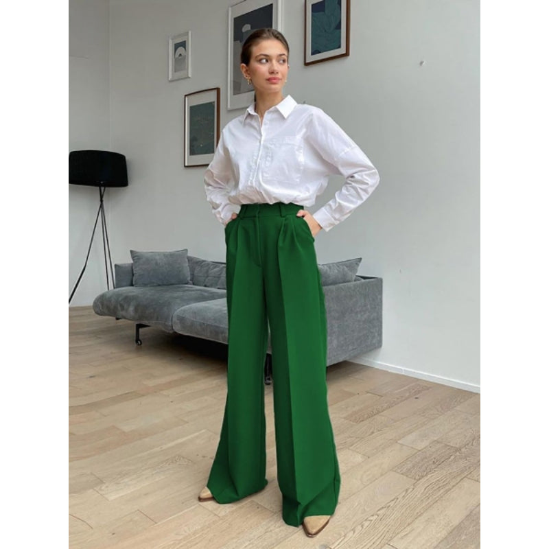 Casual High Waist Full Length Office Pant For Women-Legletic