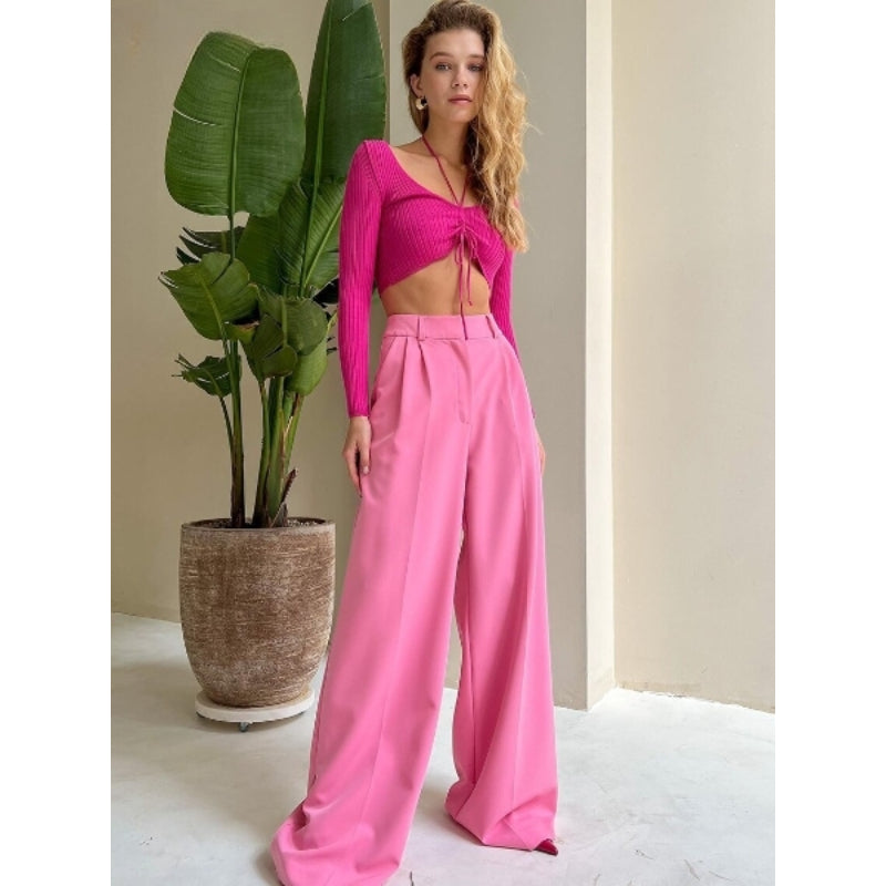 Casual High Waist Full Length Office Pant For Women-Legletic