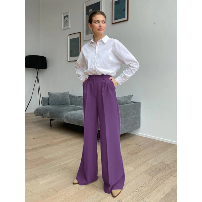 Casual High Waist Full Length Office Pant For Women-Legletic
