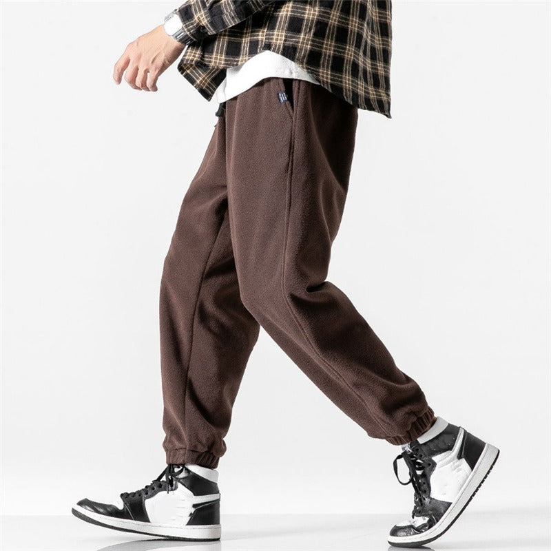 Men's Winter Fleece Straight Sweatpants-Legletic