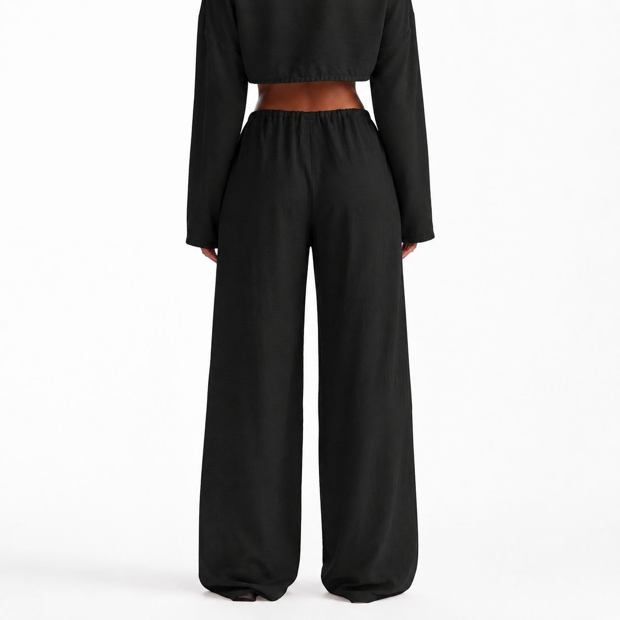 Tie Front Linen Feel Vacation Beach Trousers For Women