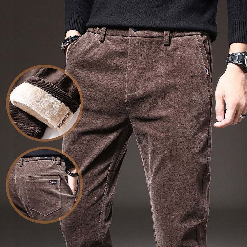 Korean Classic Elastic Waist Fluff Pants For Men-Legletic