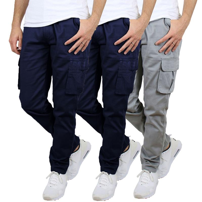 Flex Stretch Pack Of 3 Cargo Pants For Men