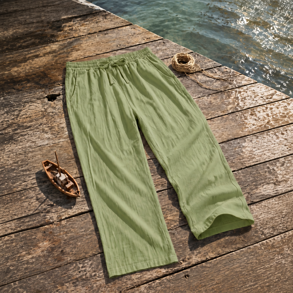 Casual Loose Wide Pants With Drawstring For Men