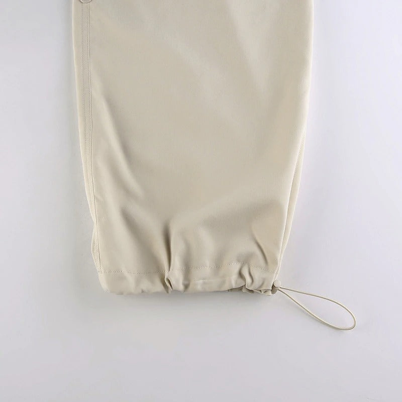 Women Solid Joggers Baggy Trouser Pants-Legletic