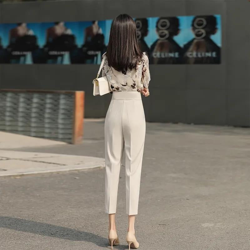 Women's Summer Casual Cropped Suit Pants-Legletic
