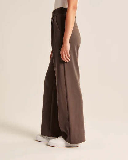 Summer 2025 Icy Tailored Crepe Wide-Leg Pants