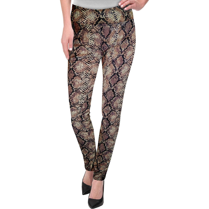 Office Dressy Printed Leggings Skinny Trousers For Women-Legletic