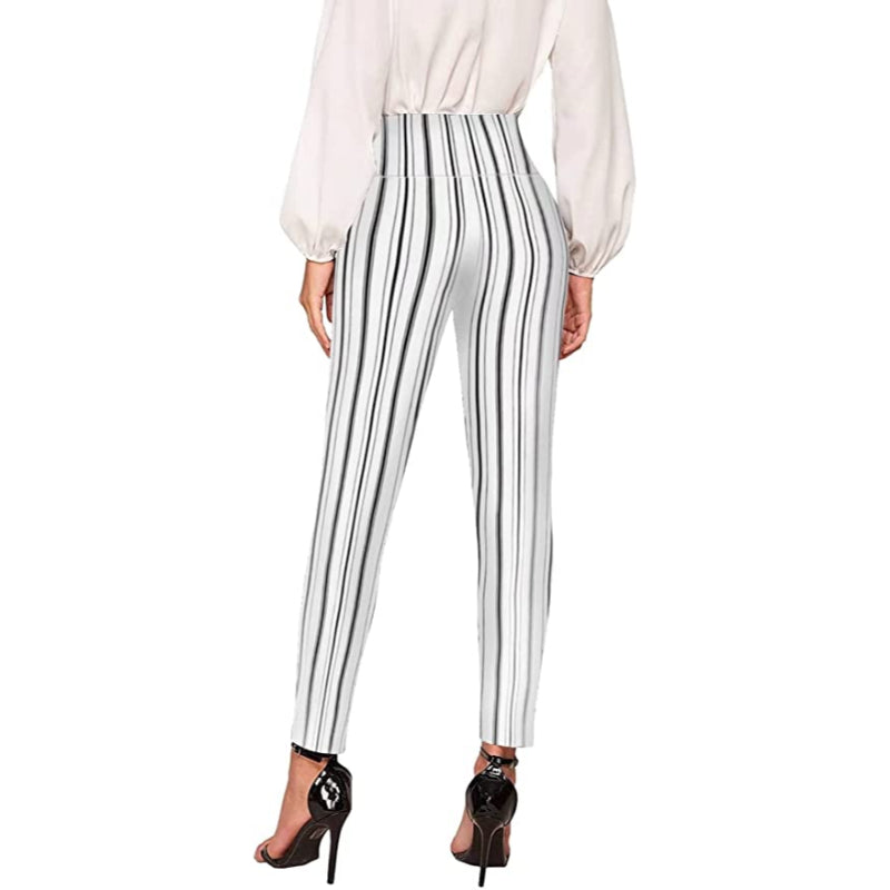 Skinny Print Trousers For Women-Legletic