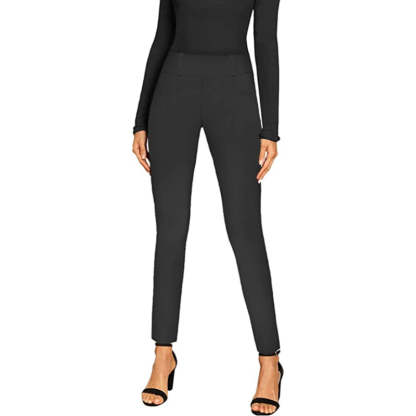 Office Dressy Leggings Skinny Trousers With Print For Women-Legletic