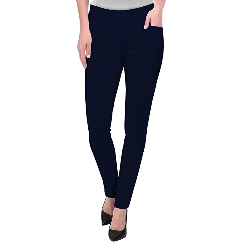 Office Dressy Leggings Skinny Trousers With Print For Women-Legletic