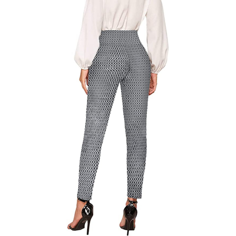Skinny Print Trousers For Women-Legletic